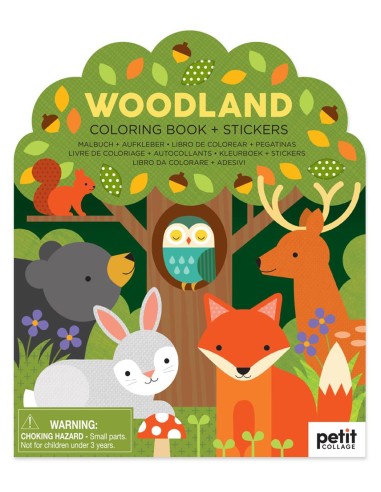 Livre de Coloriages et de Stickers - Animaux de la Forêt