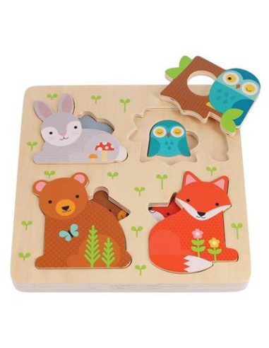 Tablette à Ranger Puzzle en Bois Mamans & Bébés animaux