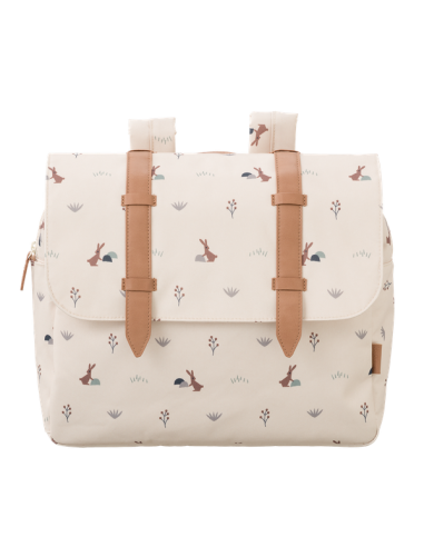 Cartable enfant Beige Sable Lapins