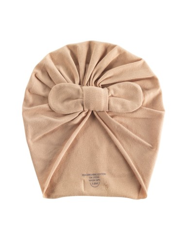 Bonnet Turban à Nœud Nude Coton Bio