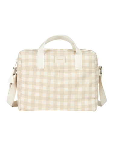 Petit Sac à Langer Gala Ivory Checks Beige