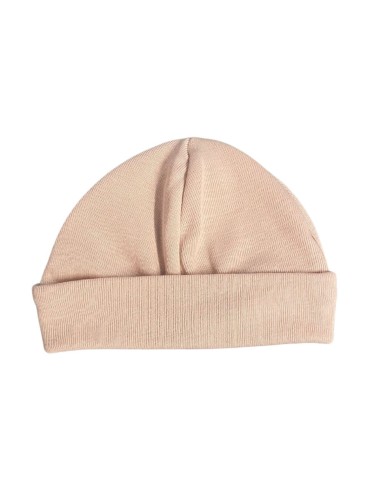 Bonnet de Naissance en Coton Rose Pâle Blush