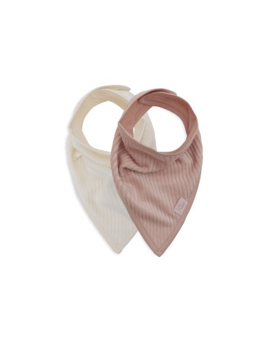 Lot de 2 Bavoirs Bandana Velvet Rib Wild Rose