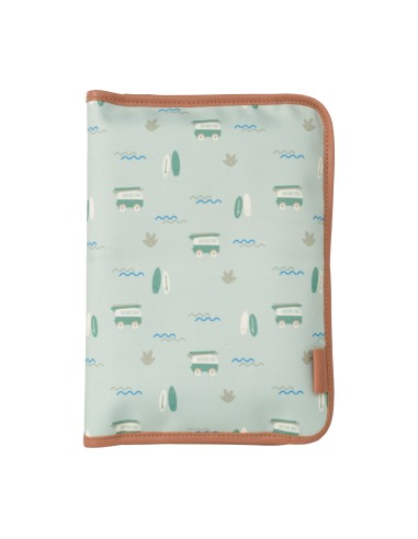 Protège carnet de santé et pochette de change Fresk Surf Boy Vert