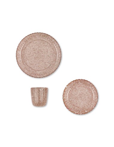 Set de vaisselle enfant pour le repas Glitter Sparkling Blush