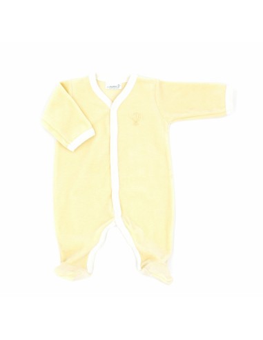 Pyjama Velours Jaune Mimosa en Coton biologique