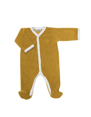 Pyjama Velours Jaune Miel en Coton biologique