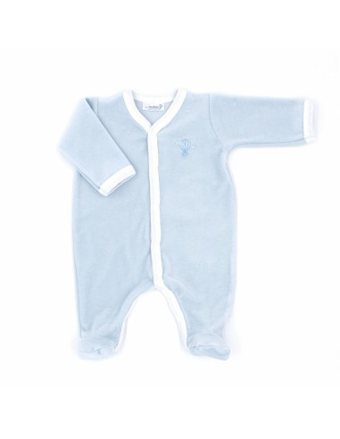 Pyjama Velours Bleu Azur en Coton biologique