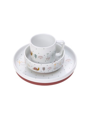 Coffret Repas en Porcelaine Garden Explorer Escargot