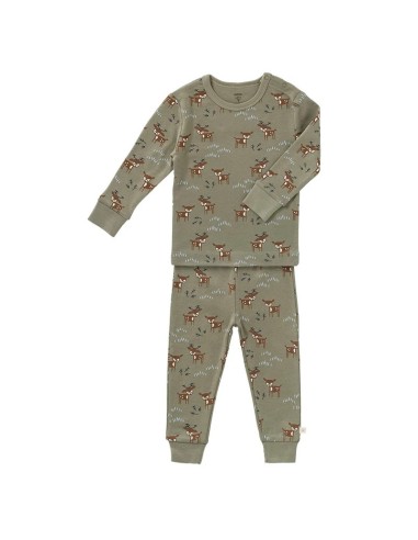 Pyjama enfant 2 pièces Faon Kaki