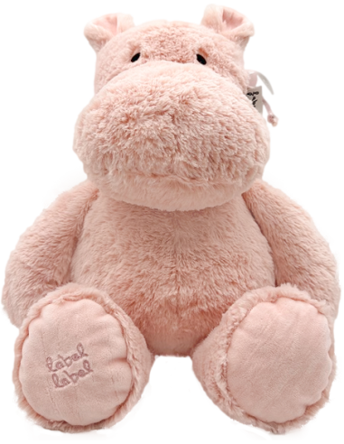 Grande Peluche Hippopotame Rose