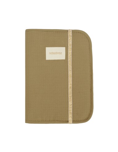 Protège-carnet de Santé Nid d'Abeille Olive Green