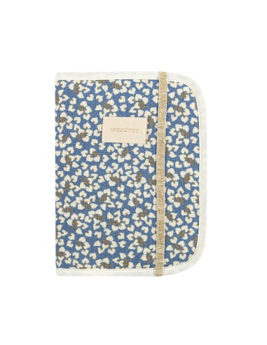 Protège-carnet de Santé Nid d'Abeille Blue Yumiko