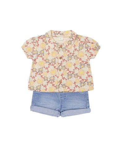 Ensemble Blouse et Short Capucine en Coton Biologique