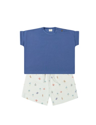 Ensemble T-shirt Over-size et Short Mani en Coton Biologique