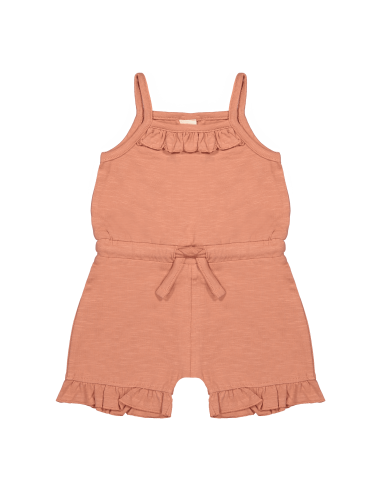 Combishort Barboteuse Gaya en Coton Biologique Orange 2 ans