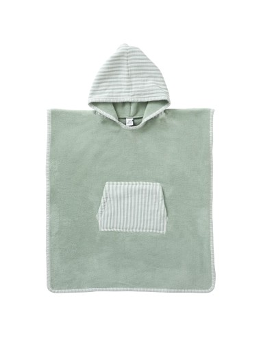 Poncho de bain ou plage - Stripes Vert Vert 3 - 5 Ans