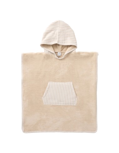 Poncho de bain ou plage - Stripes Galet