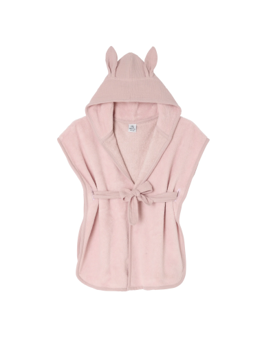 Poncho de bain Lapin en Bambou & Gaze coton Pétale