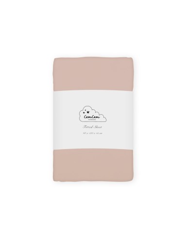 Drap housse coton biologique Dusty Rose 60x120cm Rose