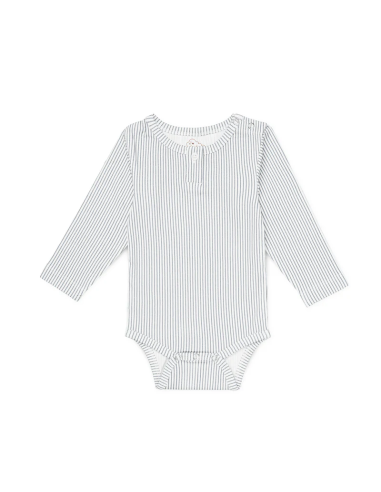 Body à manches Longues en coton biologique Stripes Blue