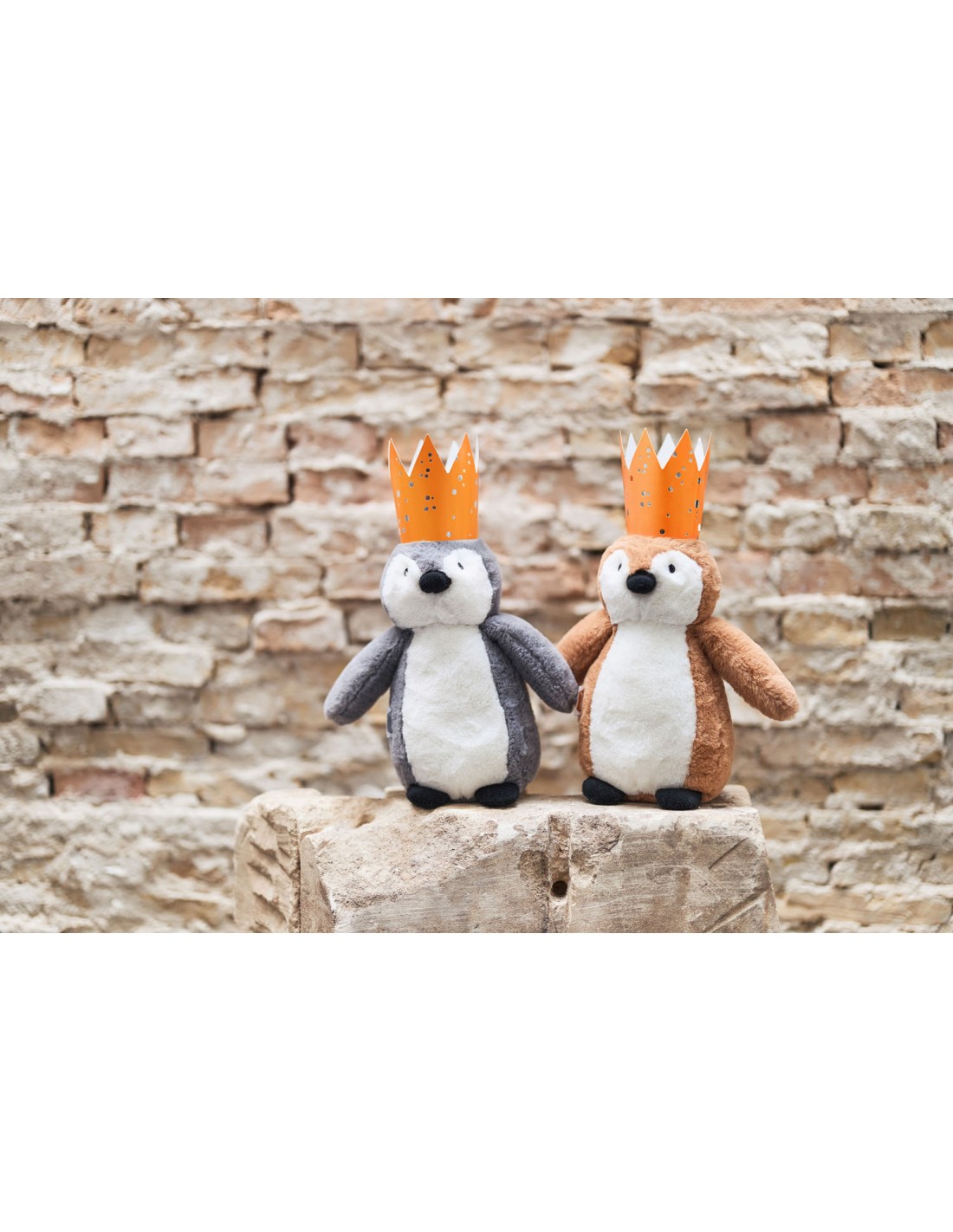 Peluche douce Pingouin Gris